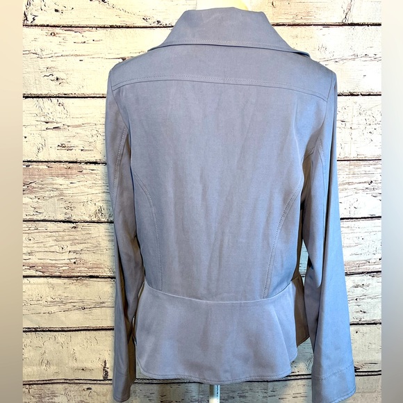 PENDLETON Silk Moto Jacket Blue-Medium - Picture 2 of 3